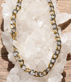 Mixed Gold And Silver Chain Necklace -Karen Kane Store 79471D98 0C39 4E81 8BFB 91B1C753AB3D
