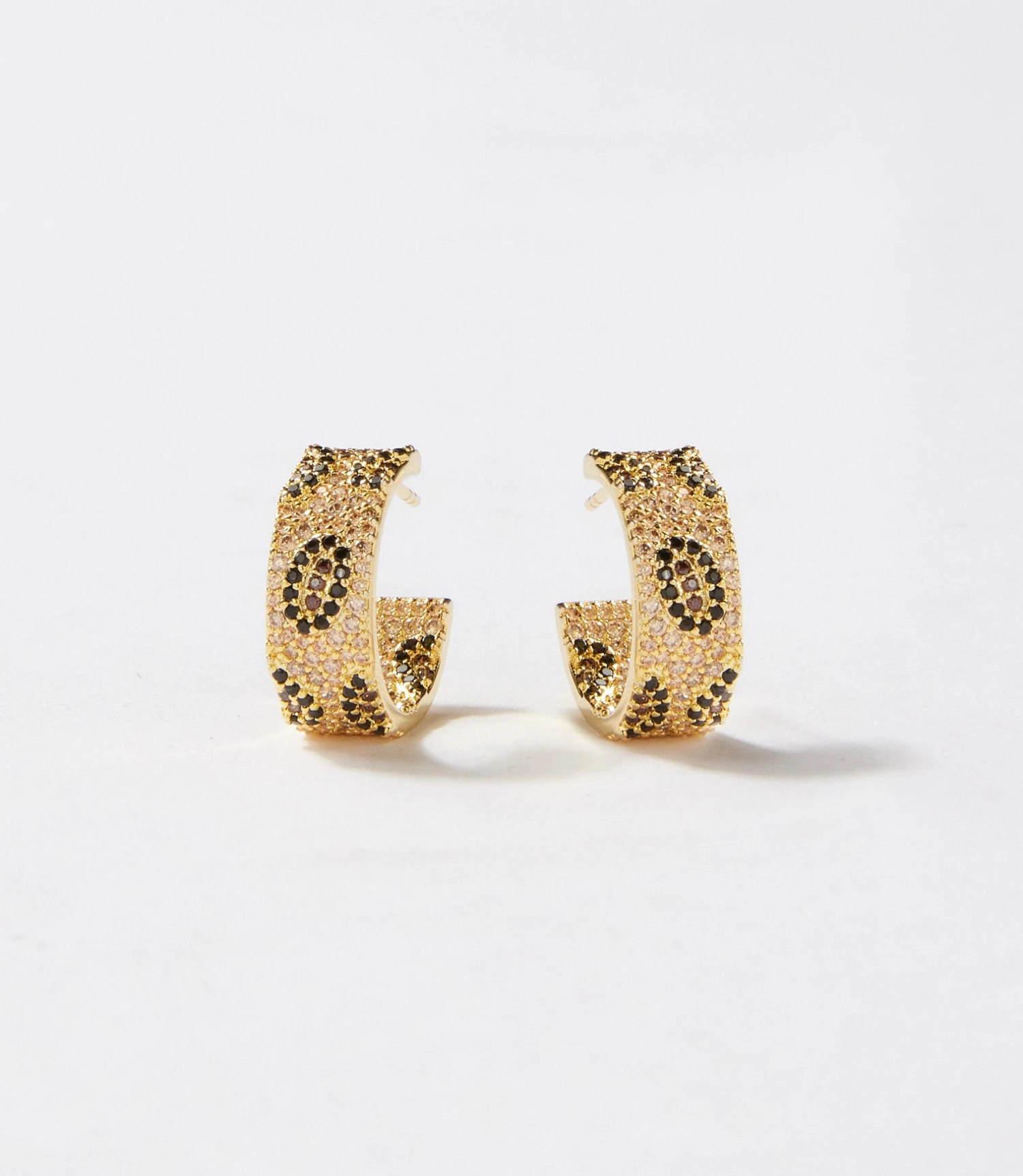 Leopard Crystal Hoop Earrings 3 Leopard Crystal Hoop Earrings