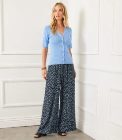 Short Sleeve Ribbed Cardigan Sweater -Karen Kane Store 90C3F764 53A4 404B 8C16 F9A034ED49D0