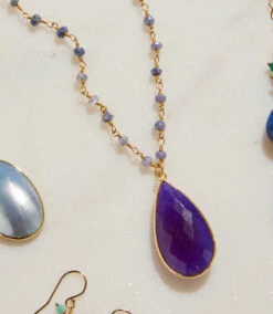 Beaded Teardrop Pendant Necklace 20 Beaded Teardrop Pendant Necklace -Karen Kane Store 91C6739B CB5F 4EB5 8D52 FD8D57DA0043