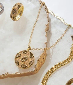 Leopard Crystal Necklace