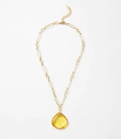 Citrine Quartz Pendant Necklace -Karen Kane Store 987FFBB6 AF01 41CE BC40 3A13C6E393FB