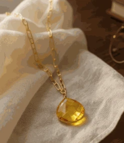 Citrine Quartz Pendant Necklace -Karen Kane Store A22D688B 1E42 4BB3 A3F8 1F05A09F89D5
