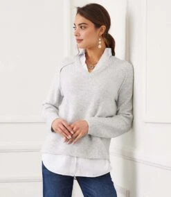 Petite Size Layered Sweater