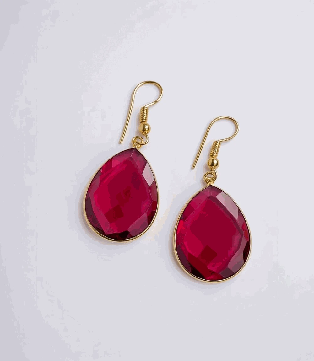 Pink Quartz Teardrop Earrings 4 Pink Quartz Teardrop Earrings - Image 2