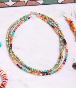 Turquoise And Spiny Oyster Beaded Necklace -Karen Kane Store C951147F 209A 484A ADF7 F2746BDEF35C