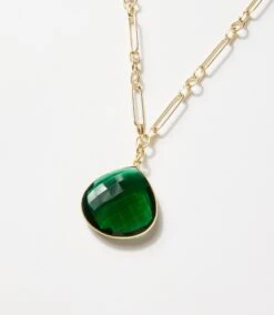 Emerald Quartz Pendant Necklace