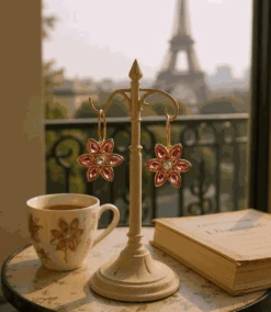 Floral Gemstone Earrings