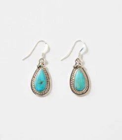Kingman Turquoise Teardrop Earrings