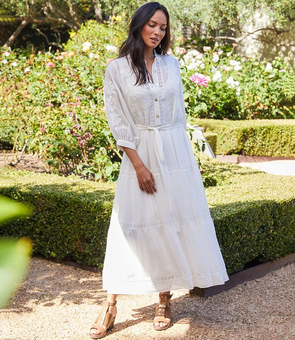 Embroidered Tiered Dress 5 Embroidered Tiered Dress - Image 3