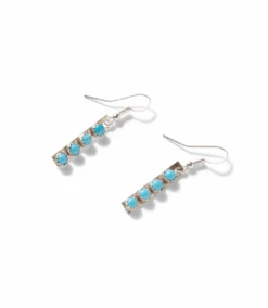Turquoise Bar Dangle Earrings -Karen Kane Store E100066 TUR 01