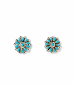 Turquoise Cluster Earrings -Karen Kane Store E100068 TUR 02