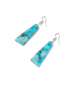 Angular Turquoise Earrings -Karen Kane Store E100073 TUR 02
