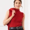 Ribbed Turtleneck Sweater Tank