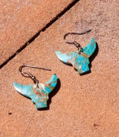 Longhorn Turquoise Earrings -Karen Kane Store FC102086 F37E 444F 8C34 3DA4D1614BF6