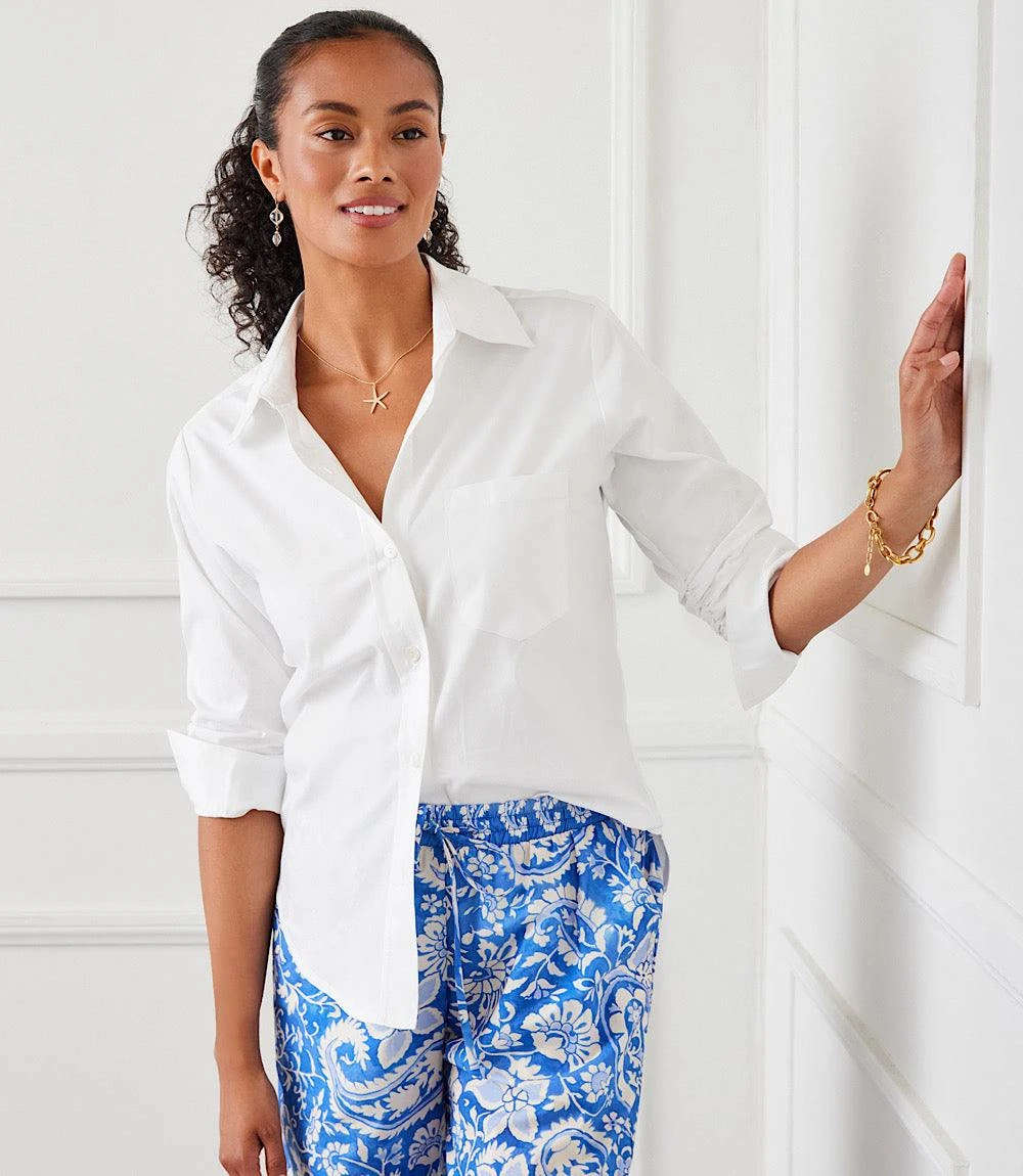 Ruched Sleeve Button-Up Shirt 6 Ruched Sleeve Button-Up Shirt - Image 4