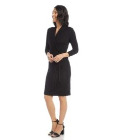 Cascade Wrap Dress -Karen Kane Store L13915 BLK 1406 3482bc8d d30e 4428 b792 4201b21baac9