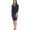 Petite Size Cascade Wrap Dress 2 Petite Size Cascade Wrap Dress -Karen Kane Store L13915 NAV 1319 f651d4cd 8fcd 4441 b3e2 4b3397975cce