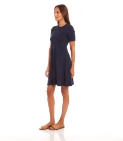 Short Sleeve A-Line Dress -Karen Kane Store L14353 NAV karenkane 2024 winter 00 2