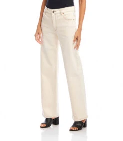 Full Length Wide-Leg Jeans -Karen Kane Store L16502 NAT KK 2025 Summer 00 2