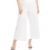 Plus Size Cropped Wide-Leg Pants -Karen Kane Store L51101W WHT KK 2025 Summer 00 1