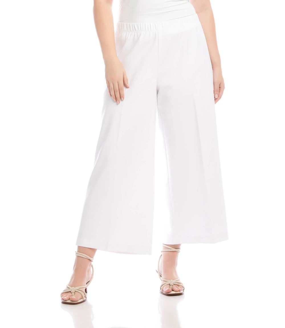 Plus Size Cropped Wide-Leg Pants 3 Plus Size Cropped Wide-Leg Pants
