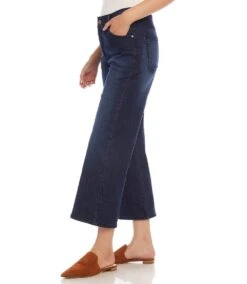 Wide Leg Cropped Jeans -Karen Kane Store L66502 denim 004 7435befd 7381 4c60 88a7 75dffacc1e7e