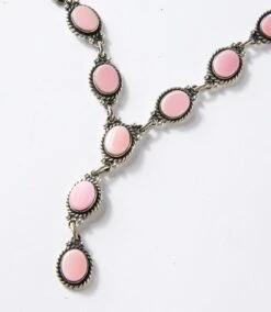 Pink Conch Lariat Necklace