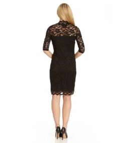 Petite Size V-Neck Scallop Lace Dress 11 Petite Size V-Neck Scallop Lace Dress -Karen Kane Store black 4 zoom 32f11274 b058 466e a771 07bcddd346a5