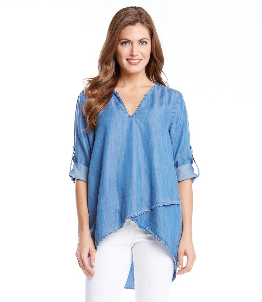 Asymmetric Hem Wrap Top 5 Asymmetric Hem Wrap Top - Image 3