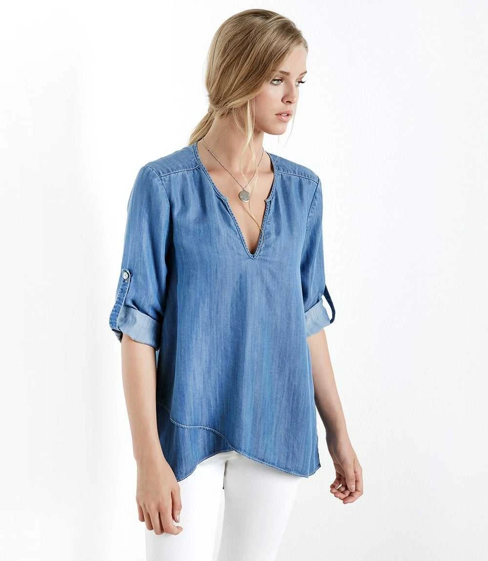 Asymmetric Hem Wrap Top 4 Asymmetric Hem Wrap Top - Image 2