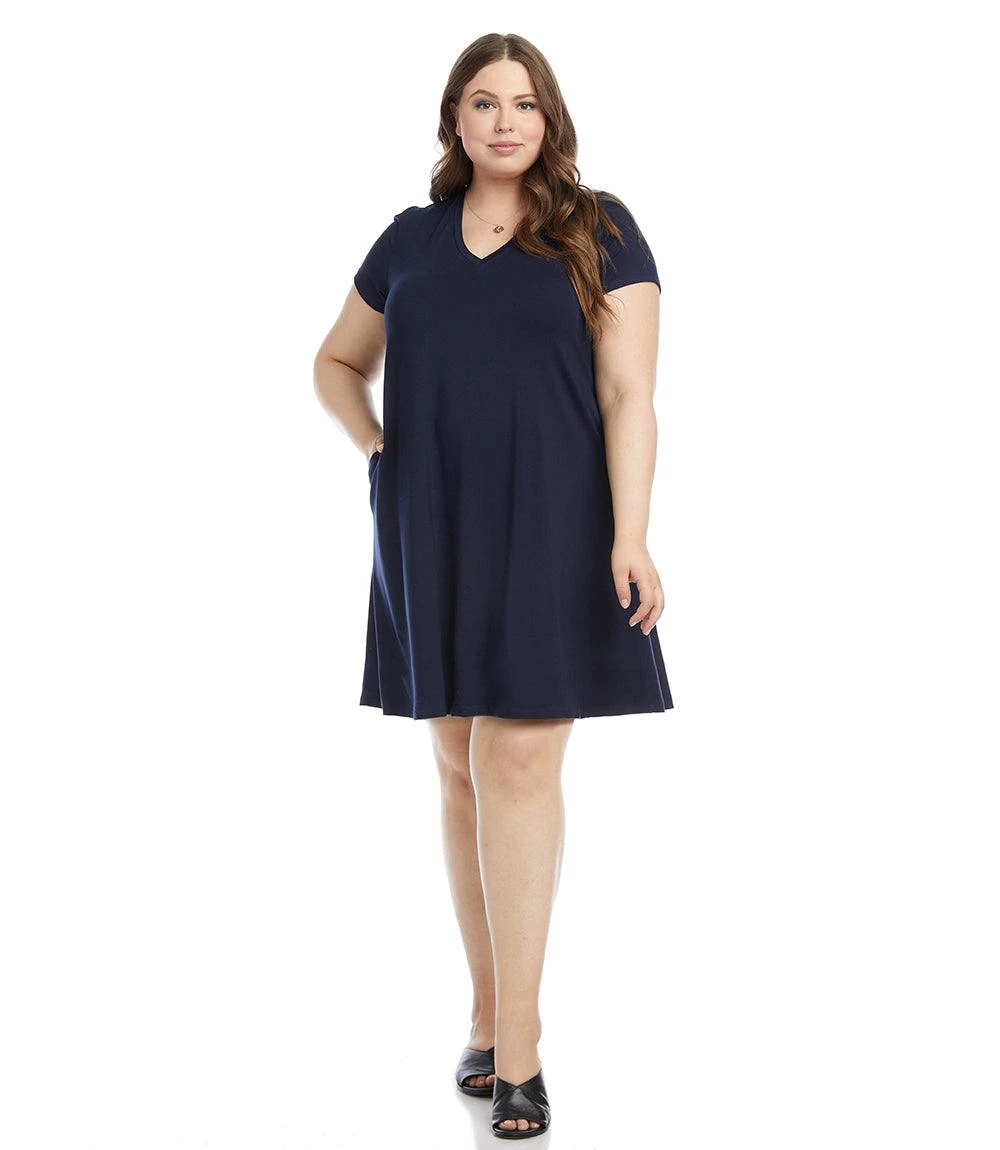 Plus Size Quinn V-Neck Pocket Dress 4 Plus Size Quinn V-Neck Pocket Dress - Image 2