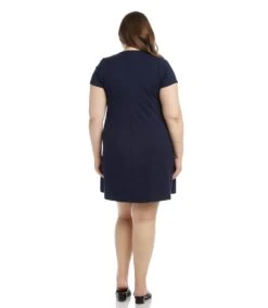 Plus Size Quinn V-Neck Pocket Dress 10 Plus Size Quinn V-Neck Pocket Dress -Karen Kane Store karenkane 2021 spring L14244W NAV 003 fefccb37 6c9d 4cbc 9ddd b2269098e36b