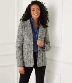 Tweed Blazer -Karen Kane Store karenkane 2022 fall 3L91330 BOW 001