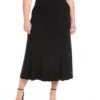 Plus Size Maxi Skirt -Karen Kane Store karenkane 2022 fall L13036W BLK 001