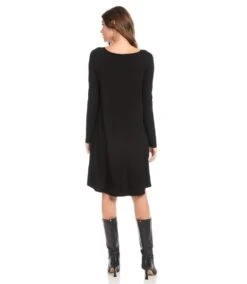 Petite Size Long Sleeve Maggie Dress -Karen Kane Store karenkane 2022 winter 4L13233P BLK 004