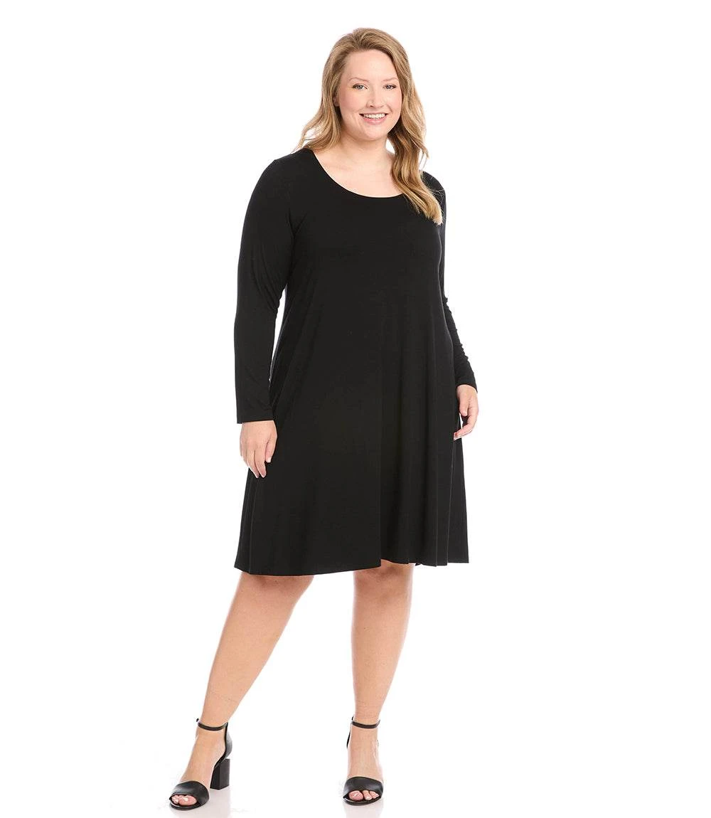 Plus Size Long Sleeve Maggie Dress 5 Plus Size Long Sleeve Maggie Dress - Image 3
