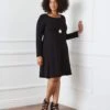 Plus Size Long Sleeve Maggie Dress -Karen Kane Store karenkane 2022 winter 4L13233W BLK 007