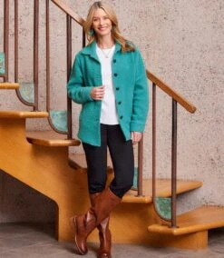 Petite Size Brushed Shirt Jacket -Karen Kane Store karenkane 2024 fall 3L08300P GLS 0