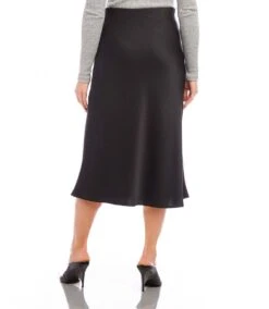 Satin Bias Cut Midi Skirt 10 Satin Bias Cut Midi Skirt -Karen Kane Store karenkane 2024 fall 3L11800 BLK 00 3