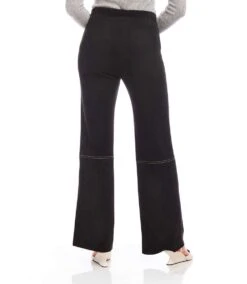 Faux Suede Stitch Pants -Karen Kane Store karenkane 2024 fall 3L71502 BLK 00 3