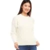 Petite Size Cable Knit Sweater -Karen Kane Store karenkane 2024 fall 3L89744P CRE 00 3