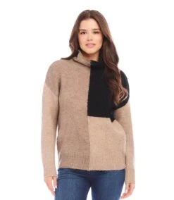 Petite Size Colorblock Sweater -Karen Kane Store karenkane 2024 fall 3N94275P MUL 00 1