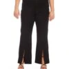 Plus Size Front Slit Pants 1 Plus Size Front Slit Pants -Karen Kane Store karenkane 2024 spring 1L09007W BLK 001