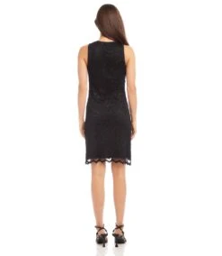Sleeveless Lace Dress 12 Sleeveless Lace Dress -Karen Kane Store karenkane 2024 spring L36538 BLK 004