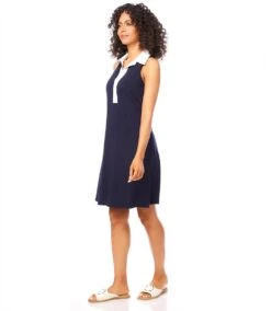 Contrast Placket Dress 9 Contrast Placket Dress -Karen Kane Store karenkane 2024 summer L14000 NWW 002