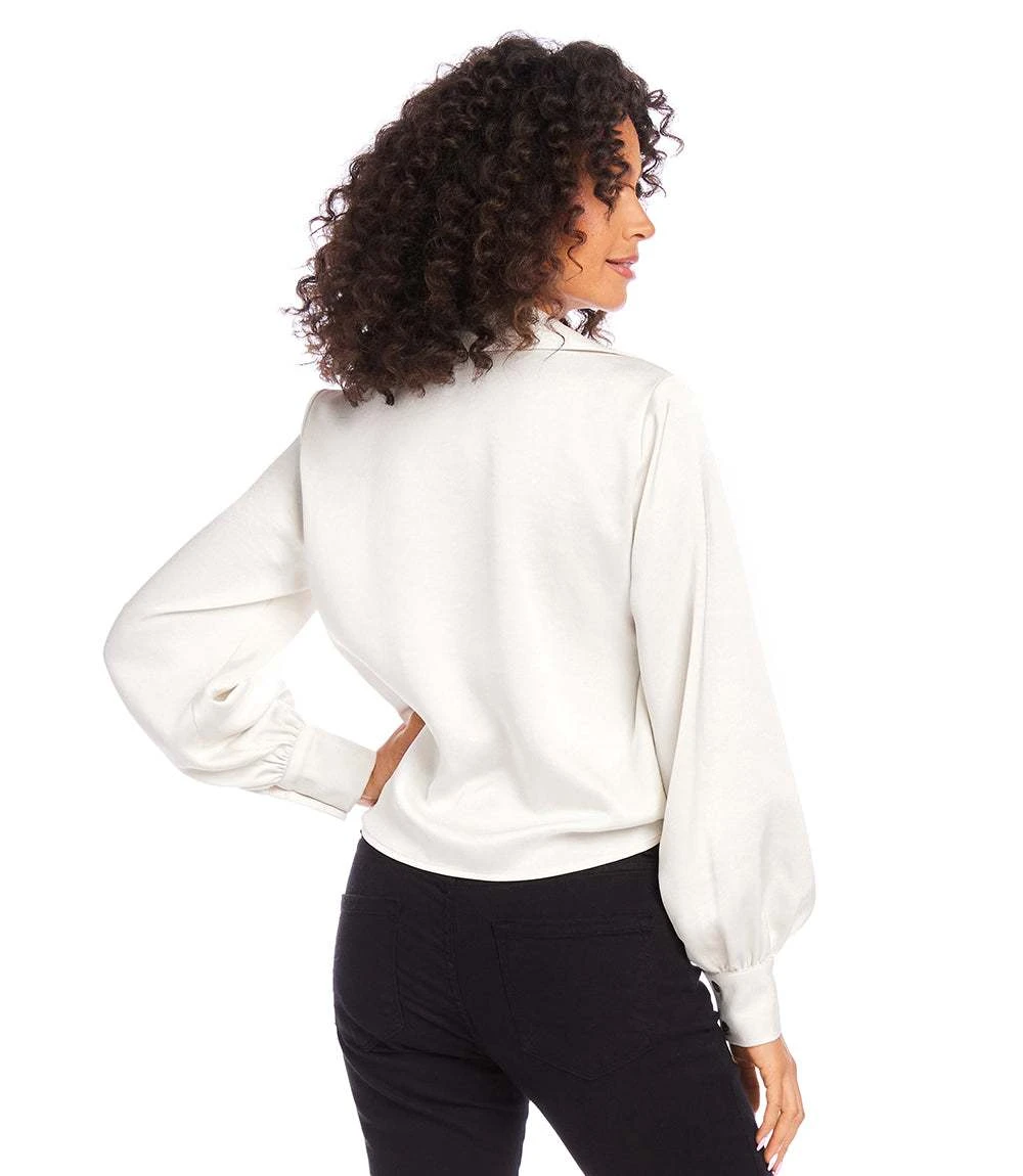 Satin Tie Front Top 7 Satin Tie Front Top - Image 5