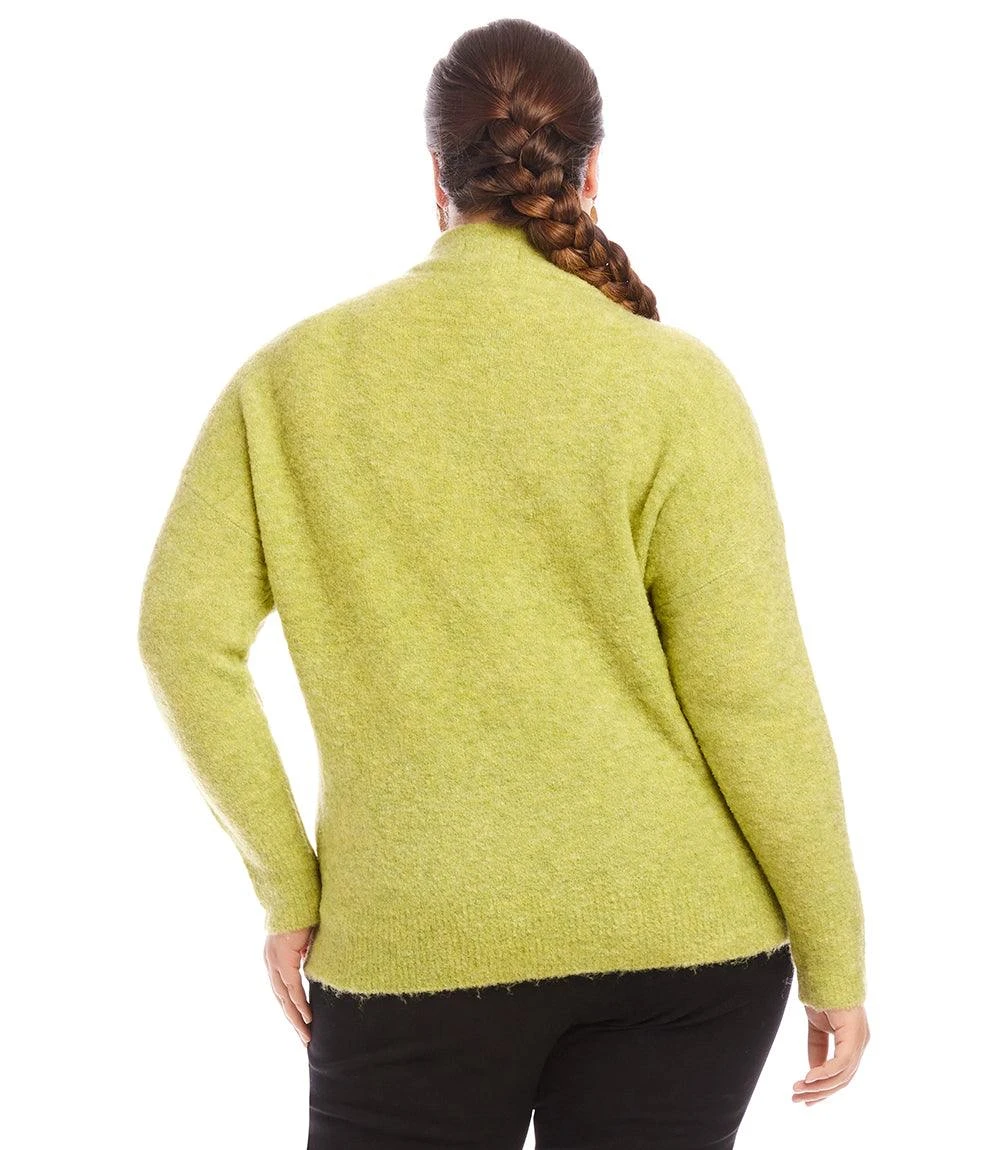 Plus Size Mock Neck Boucle Sweater 5 Plus Size Mock Neck Boucle Sweater - Image 3