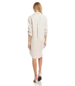 Linen Shirtdress -Karen Kane Store karenkane 2025 spring L01553 OAT 005