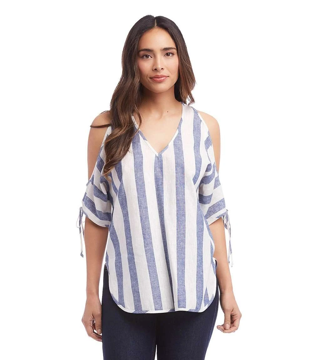 Cold Shoulder Tie Sleeve Top 4 Cold Shoulder Tie Sleeve Top - Image 2